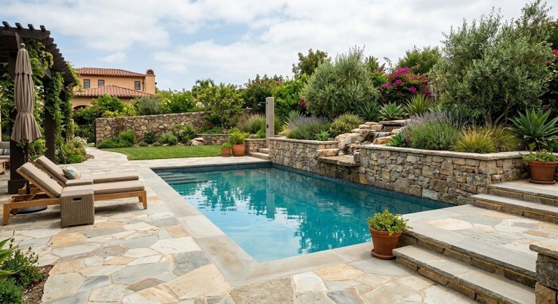 Poolside Hardscaping in Fairfield County, CT