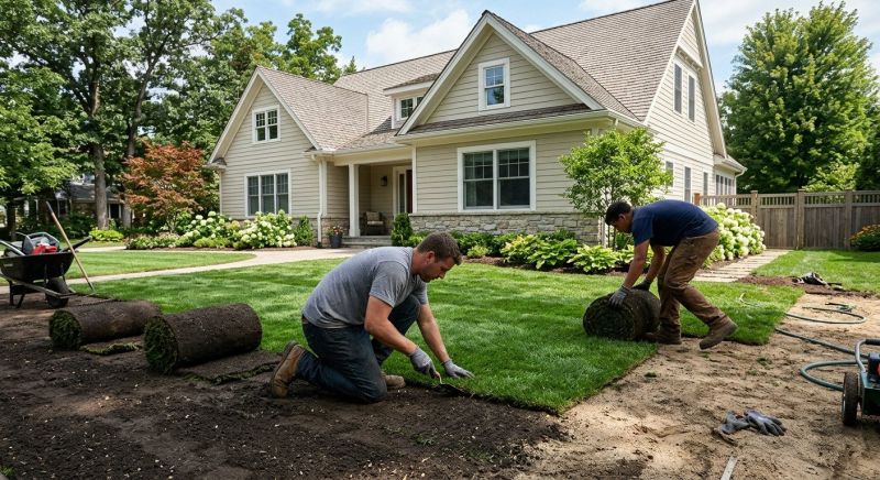 Ryegrass Sod Installation in Rockwall, TX